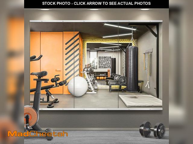 Lot 74-12167922 - TRAHOME Home Gym Mirror for Wall,48x24x3PCS Full Length,Glass Frameless Body Large Mirror for Home G...