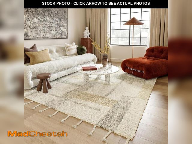 Lot 74-12508750 - Rugs USA Rancho Abstract Area Rug, 4x6, Ivory - UNUSED