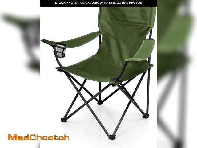 Lot 74-12367741 - PTZ Camp Chair - Picnic Chair - Beach Chair with Carrying Bag, (Khaki Green) - UNUSED
