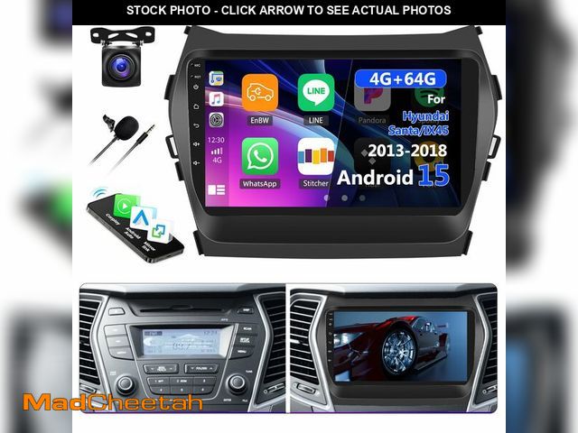 Lot 74-12696918 - [4G+64G] Car Radio for Hyundai Santa/IX45 2013-2018 with Wireless CarPlay Android Auto,9" Touchscree...
