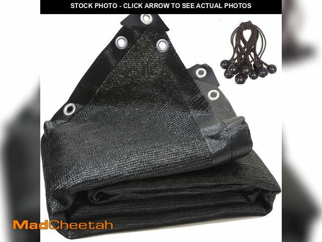 Lot 74-13154953 - rlsclngst 90% Black Shade Cloth,20ft x 40ft High Density Fabric Shade Sun Shade Cloth Shade Mesh Can...