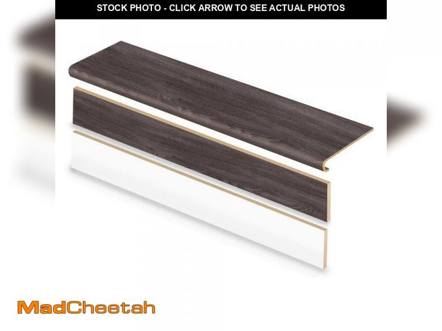 Lot 74-12147843 - Cap A Tread Brooks Oak/Noble/Aspen Blck/Black Vlly 47in.L x 12.15in.W x 42.92 mmT Vinyl Overlay Stai...