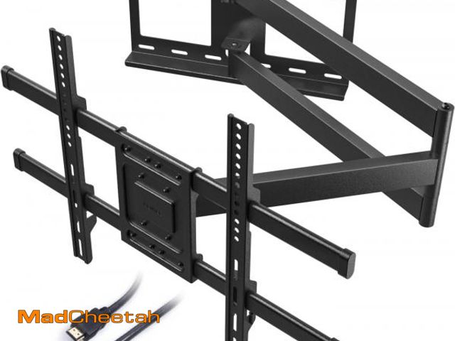 Lot 74-12043709 - BONTEC TV Wall Mount with Extra Long Extendable Arm for 32-75 Inch TVs, Holds Up to 132lbs, Full Mot...
