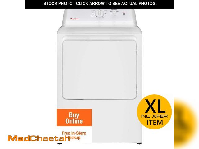 Lot 74-14375675 - Hotpoint 6.2 cu. ft. vented Electric Dryer in White with Auto Dry - USED