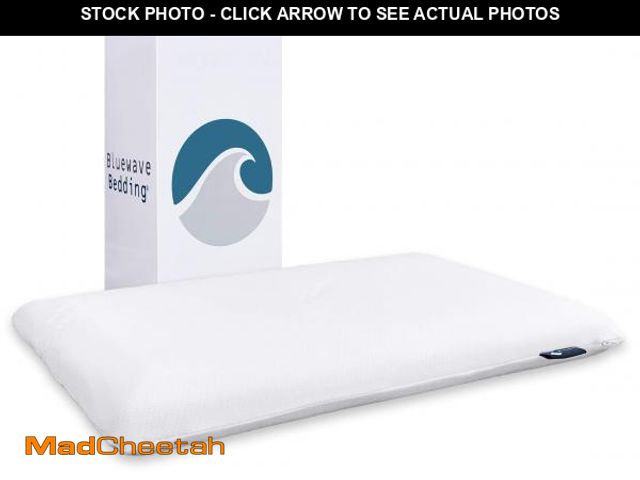 Lot 74-12433795 - Bluewave Bedding Ultra Slim Gel Memory Foam Pillow for Stomach and Back Sleepers - Thin, Flat Design...