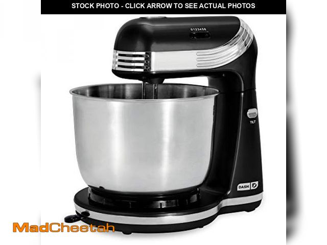 Lot 74-12396528 - Dash Stand Mixer (Electric Mixer for Everyday Use): 6 Speed Stand Mixer with 3 qt Stainless Steel Mi...