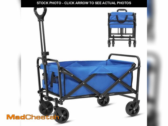Lot 74-13066733 - ZOMEYLPO Collapsible Wagon Cart Foldable,Wagon Carts with Wheels Folding,Utility Grocery for Sand Ca...