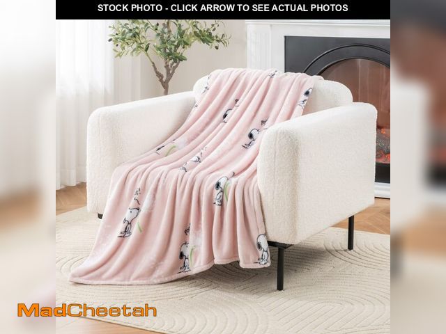 Lot 74-13712687 - Berkshire Blanket Peanuts VelvetLoft Cute Character Snoopy Plush Throw Blanket,Peanuts Snoopy Make A...