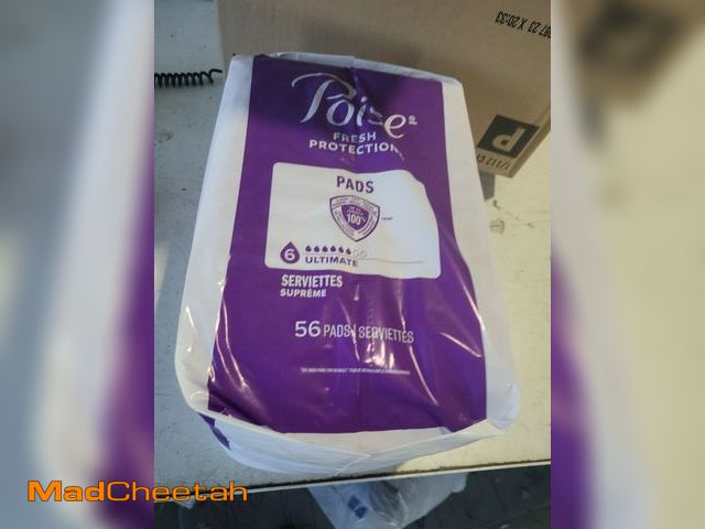 Lot 74-14068334 - Poise Incontinence &amp; Postpartum Pads for Bladder Leaks, 6 Drop Ultimate Absorbency, Regular Leng...