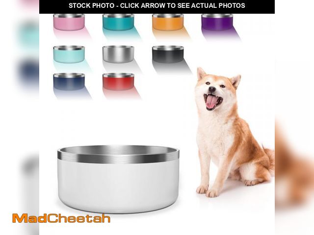Lot 74-12315123 - WENBOKMIN Dog Bowl, Stainless Steel Dog Food and Water Bowl with Non Slip Quiet Bottom, Easy to Clea...