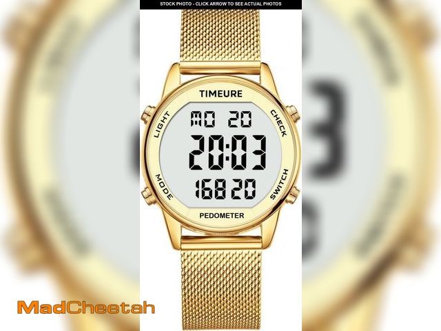 Lot 74-12332665 - TIMEURE Women's Step Counter Watch with Stainless Steel Bracelet, Stylish Design, No App, No Chargin...
