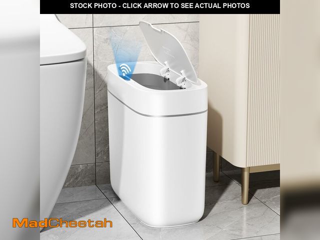 Lot 74-14268869 - JUDRDO Small Trash Can for Bathroom, 3.5 Gallon Automatic Touchless Trash Can with Lid,Motion Sensor...