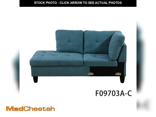 Lot 74-12570663 - Hommoo L Shaped Couch LEFT ARM CHAISE ONLY  Green - UNUSED