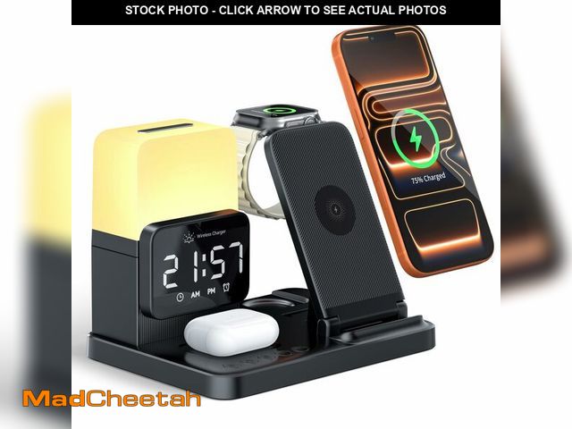 Lot 74-13946984 - 6-in-1 Wireless Charging Station, Charger Stand for Apple Multiple Devices, for iPhone 17 16 15 14 1...