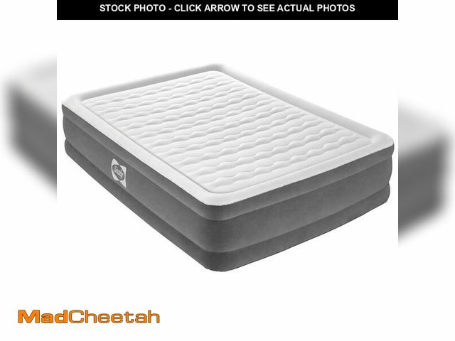 Lot 74-12859694 - Sealy Queen Airbed with Built-in AC Pump - Durable 22" Tritech Material for Comfortable Sleep - UNUS...