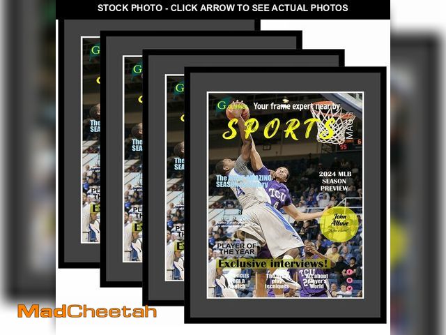 Lot 74-12972637 - Goldfinch 4 Packs Sports Magazine Frames Displays Magazines Measuring 8.5 x 11.25 inches with Black ...