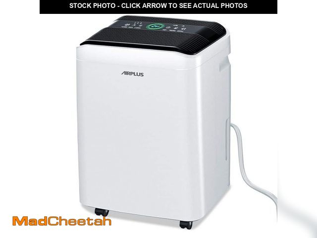 Lot 74-14560520 - Edendirect 50 pt. 4,500 sq. ft. Dehumidifier for Basement in White with Drain Hose, Bucket, Continou...