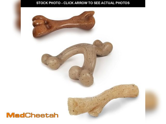 Lot 74-12976013 - Nylabone Gourmet Style Femur, Wishbone, &amp; Stick Strong Chew Toy for Puppies, Bacon, Chicken &amp...