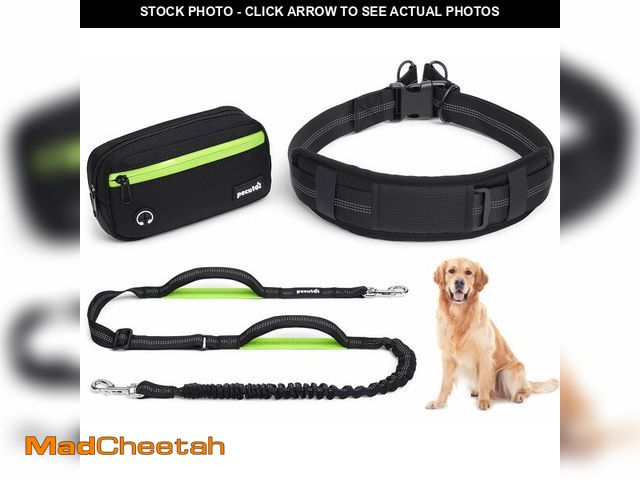 Lot 74-13949127 - Dog Leash Hands Free, Waist Leash for Dog Walking with Pouch Removable| Shock Absorbing Bungee| Thic...