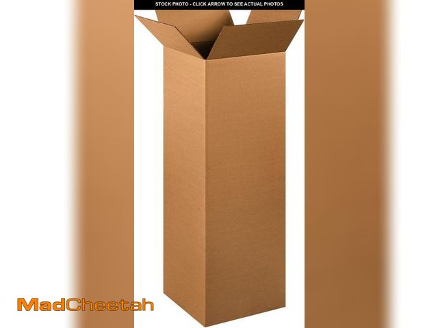 Lot 74-12095985 - BOX USA 12 x 12 x 36 Corrugated Cardboard Boxes, Tall 12"L x 12"W x 36"H, Pack of 15 | Shipping, Pac...