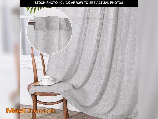 Lot 74-11554089 - MYSKY HOME 108 Inches Long Ceiling Curtains, Light Filtering Boho Window Sheer Drapes for Living Roo...