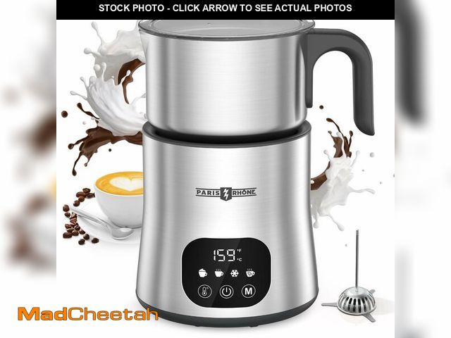 Lot 74-13627705 - Milk Frother and Steamer, PARIS RHÃâNE 4 in 1 Variable Temp Milk Steamer, 650ml Smart Touch Contr...