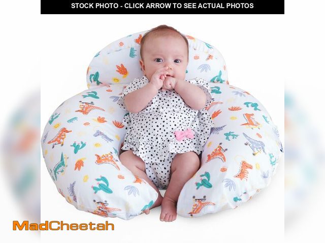 Lot 74-12844837 - Nursing Pillow, More Support for Mom and Baby, Removable Cotton Cover and Colorful Animal Patterns, ...