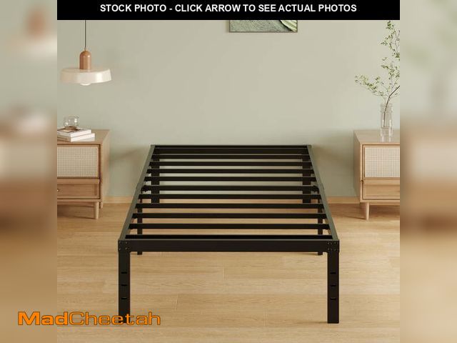 Lot 74-14354262 - Napcenter 14" Twin Size Bed Frame, No Box Spring Needed, Metal Platform, Noise Free, Easy Assembly, ...