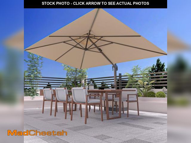 Lot 74-12133302 - ORYNTREX 10' X 13' Outdoor Patio Umbrella Large Rectangle Cantilever Umbrella Heavy Duty 360ÃÂ°Rota...