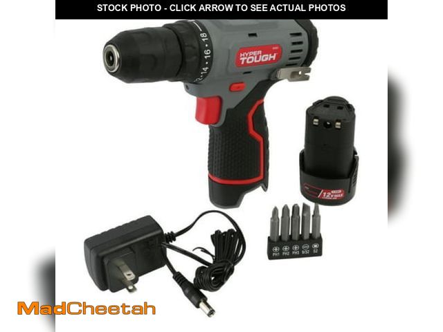 Lot 74-12422225 - Hyper Tough 12V Max Lithium-Ion Cordless 3/8-inch Drill Driver with 1.5Ah Battery  99303 - UNUSED