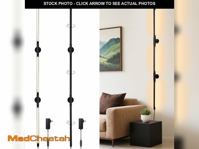 Lot 74-14274517 - ylinksee 53.2 Inch Wall Lights, 360ÃÂ°Rotatable Wall Sconce, 3 Color Temperatures, Plug-in Dimmable...