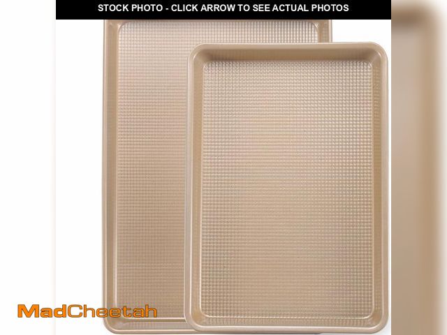 Lot 74-12973765 - JOHO BAKING Cookie Sheets for Baking Nonstick, 2 Pack Heavy Duty 0.8mm Baking Sheet Pan Set Quarter(...