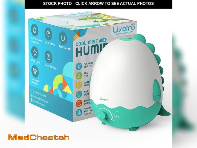 Lot 74-13545382 - Livatro Humidifiers for Baby with Diffuser, Ultrasonic Quiet Air Kids Humidifier for Bedroom Nursery...