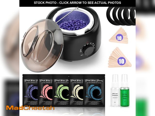 Lot 74-12979635 - Waxing Kit - TIKESI Wax Warmer for Hair Removal, Hard Wax Kit with 14oz 5 Bags Hard Wax Beans for Fu...