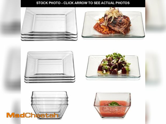 Lot 74-13042209 - Libbey Tempo 12-Piece Glass Dinnerware Set, Service for 4 - UNUSED