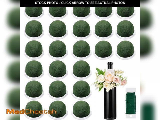 Lot 74-12443165 - Tessco 12 Pcs Mini Floral Foam Holder Round Floral Foam with Green Arrangement Wire Arrangement Supp...