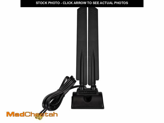 Lot 74-12711464 - Eightwood WiFi 6E Antenna Tri-Band 6GHz 5GHz 2.4GHz RP-SMA WiFi Antenna Magnet Mount Base for PC Des...