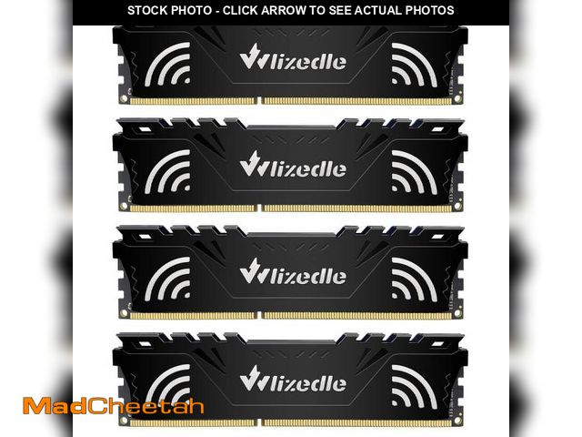 Lot 74-12048622 - DDR3 RAM 32GB Kit (4x8GB) 1866MHz CL13 DIMM Wlizedle Desktop Memory PC3-14900 240-Pin 1.5V 2Rx8 Dual...