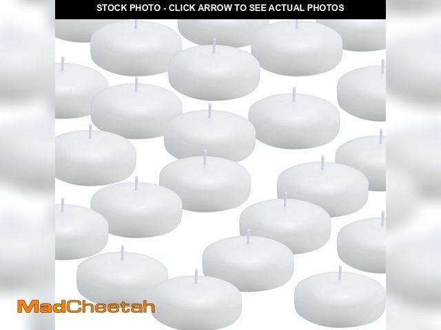 Lot 74-13575675 - Tuyai (Set of 36) Floating Candles, 3 inch White Dripless Wax Burning Candles, for Weddings, Party, ...