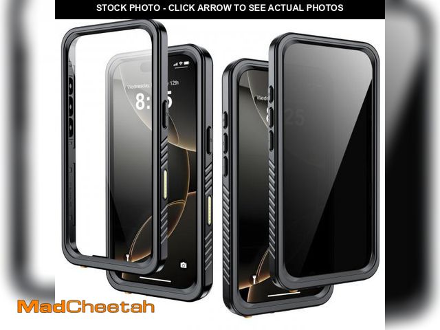 Lot 74-12047554 - AMILIFECASES for iPhone 16 Pro Case Waterproof, Built-in Privacy Screen &amp; HD Screen Double Front...