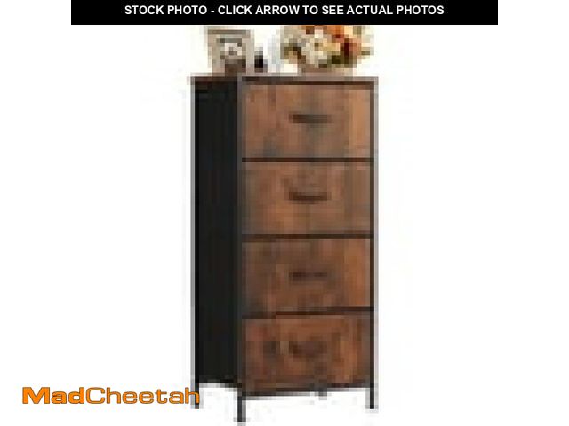 Lot 74-12481711 - Concetta 4 Drawer Dresser Wide Chest Drawers Nightstand Storage Tower Storage Fabric Dresser With Wo...