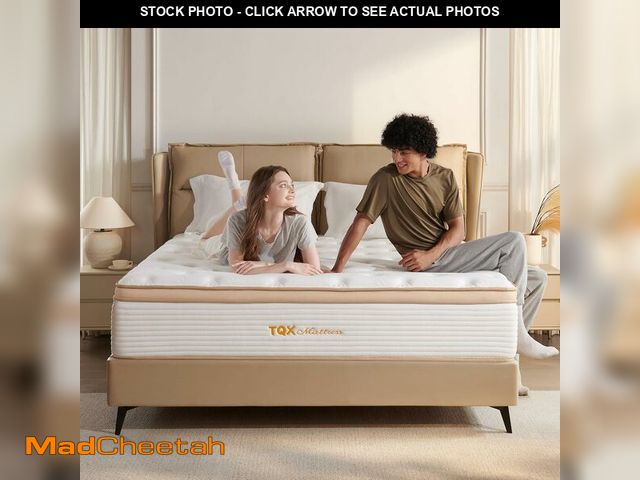 Lot 74-13075703 - TQX Queen Mattress,12 Inch Hybrid Mattress in a Box: Memory Foam &amp; Pocket Springs for Pressure R...