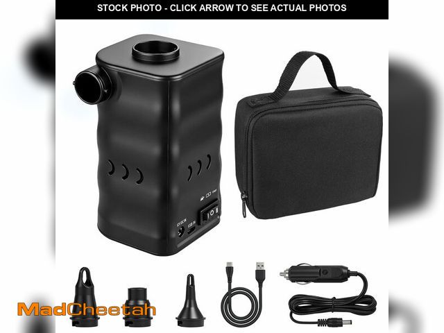 Lot 74-14215667 - Zacro Portable Electric Air Pump with 6000mAh Battery for Quickly Inflatables and Deflation, Powered...