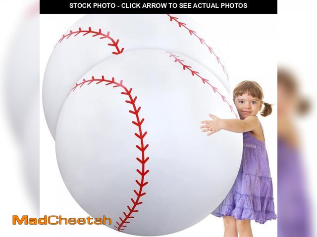 Lot 74-12310062 - Meooeck 2 Pcs 27 Inch Inflatable Balls Large Inflatable Baseball Giant Beach Balls for Pool Summer O...