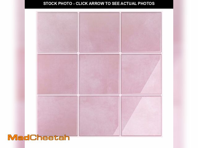 Lot 74-12979330 - VEELIKE Pastel Pink Peel and Stick Backsplash Square Peel and Stick Tile Backsplash for Kitchen Bath...