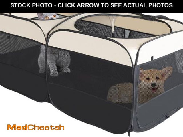 Lot 74-12136718 - 2-in-1 Dog Playpen 58''Pop Up Cat Pet Playpen, Assembly-Free Indoor Outdoor Kitten Enclosure, Kitten...