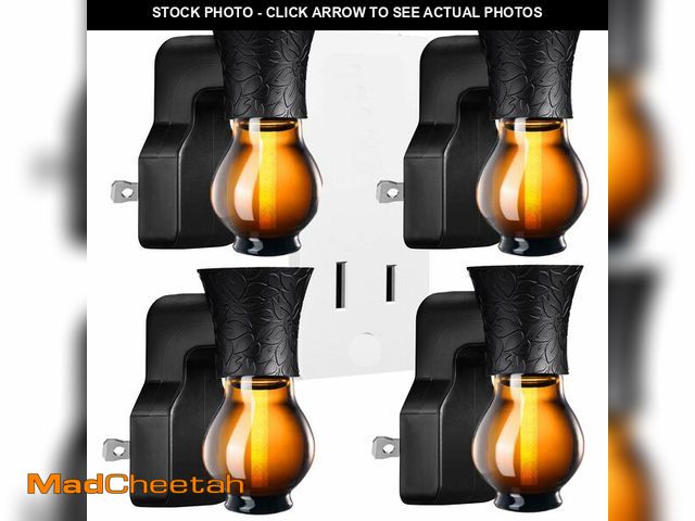 Lot 74-12971553 - Earffloz Refillable Plug in Oil Diffuser, 4 Packs Blank for DIY Air Freshener Home Scent, Work w/Aro...