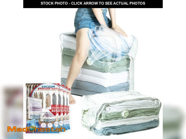 Lot 74-12706283 - TAILI Vacuum Storage Bags 4 Pack, Extra Large Cube (40x28x18x18 Inch), Supe Jumbo Vacuum Seal Bags f...