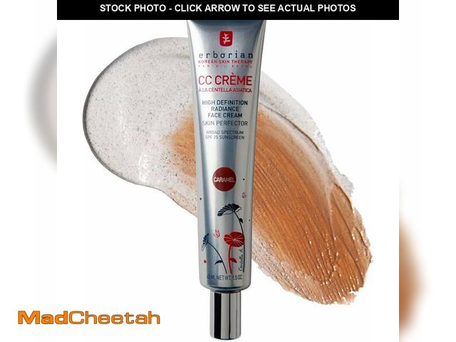 Lot 74-13624445 - Erborian Color Correcting CC Cream with Centella Asiatica, Caramel - Light Multi-Purpose Facial Conc...