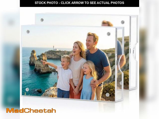 Lot 74-14060453 - HOUSE DAY Acrylic Picture Frames 8x10, Lightweight Magnetic 8x10 Picture Frame for Wall and FreeStan...
